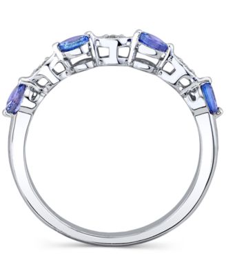 Tanzanite (5/8 ct. t.w.) & Diamond Accent Ring in 14k White Gold