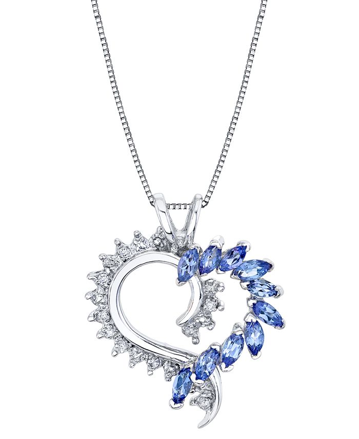 Macys tanzanite necklace outlet