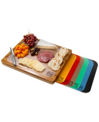 Seville Classics Bamboo Cutting Board & Flexible Food Mats Set - Macy's