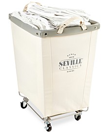 Commercial Grade Heavy-Duty Extra-Large Canvas Wheeled Laundry Hamper
