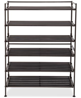 3-Tier Resin Slatted Shoe Rack, 2-Pack