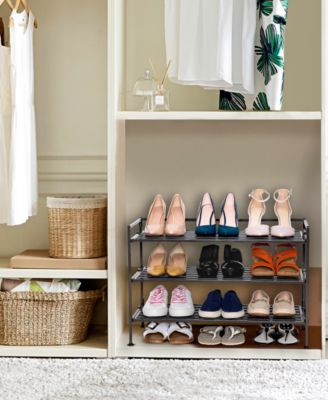 3-Tier Resin Slatted Shoe Rack
