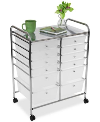 12-Drawer Rolling Organizer Cart