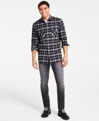 I.N.C. International Concepts - Men's Nume Classic-Fit Plaid Button-Down Shirt