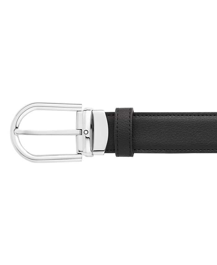 Montblanc Horseshoe Buckle Reversible Leather Belt - Macy's