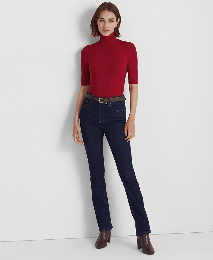 Lauren Ralph Lauren Stretch Jersey Turtleneck Macy's