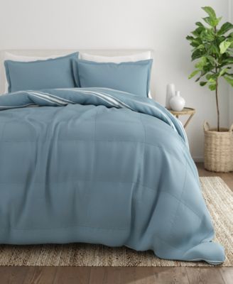 Ultra Soft Stripe Reversible 3- Pc. Comforter Set, Queen