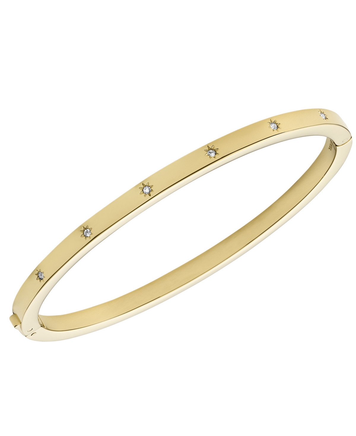Fossil Sutton Shine Bright Stainless Steel Bangle Bracelet In Gold-tone
