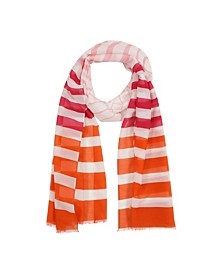 Women's Degrade Stripe Oblong scarf