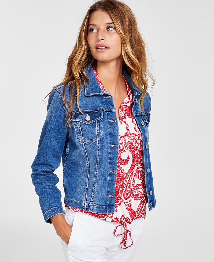 Tommy Hilfiger Women's TH Flex Denim Jacket - Macy's