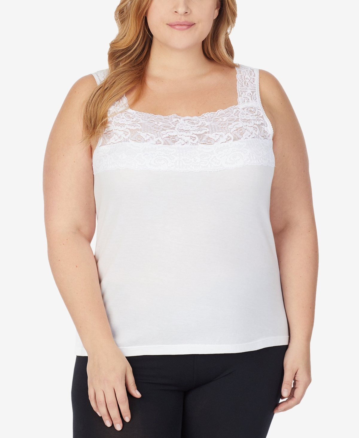 UPC 086201004894 product image for Cuddl Duds Plus Size SofTech Stretch Lace Detail Cami | upcitemdb.com