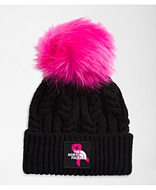 Girls Oh Mega Plush Pom Beanie Winter Hat