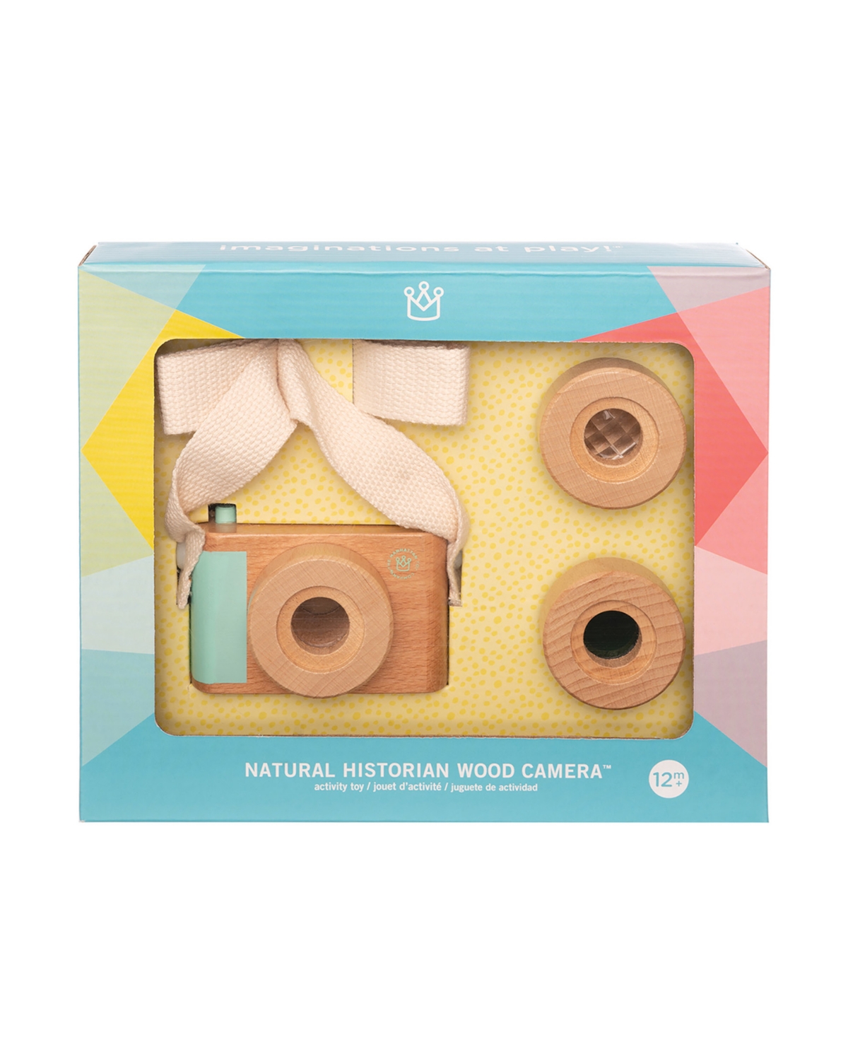 Shop Manhattan Toy Company Natural Historian Wooden Camera Pretend Time Play And Kaleidoscope Lenses In Multicolor