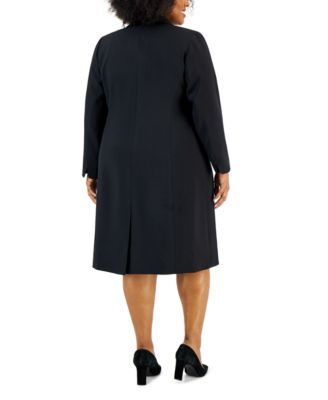 Plus Size Topper Jacket & Sheath Dress Suit Set