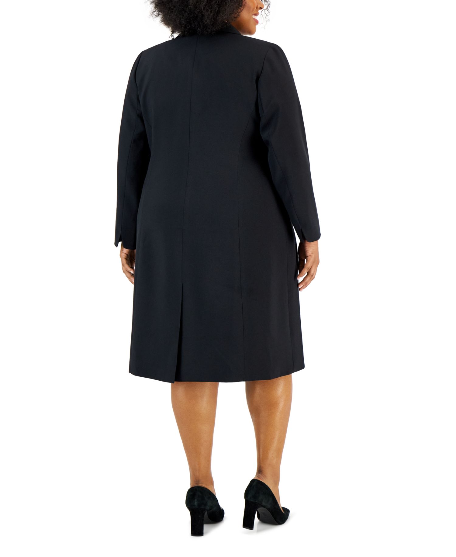Plus Size Topper Jacket & Sheath 2 Piece Dress Suit