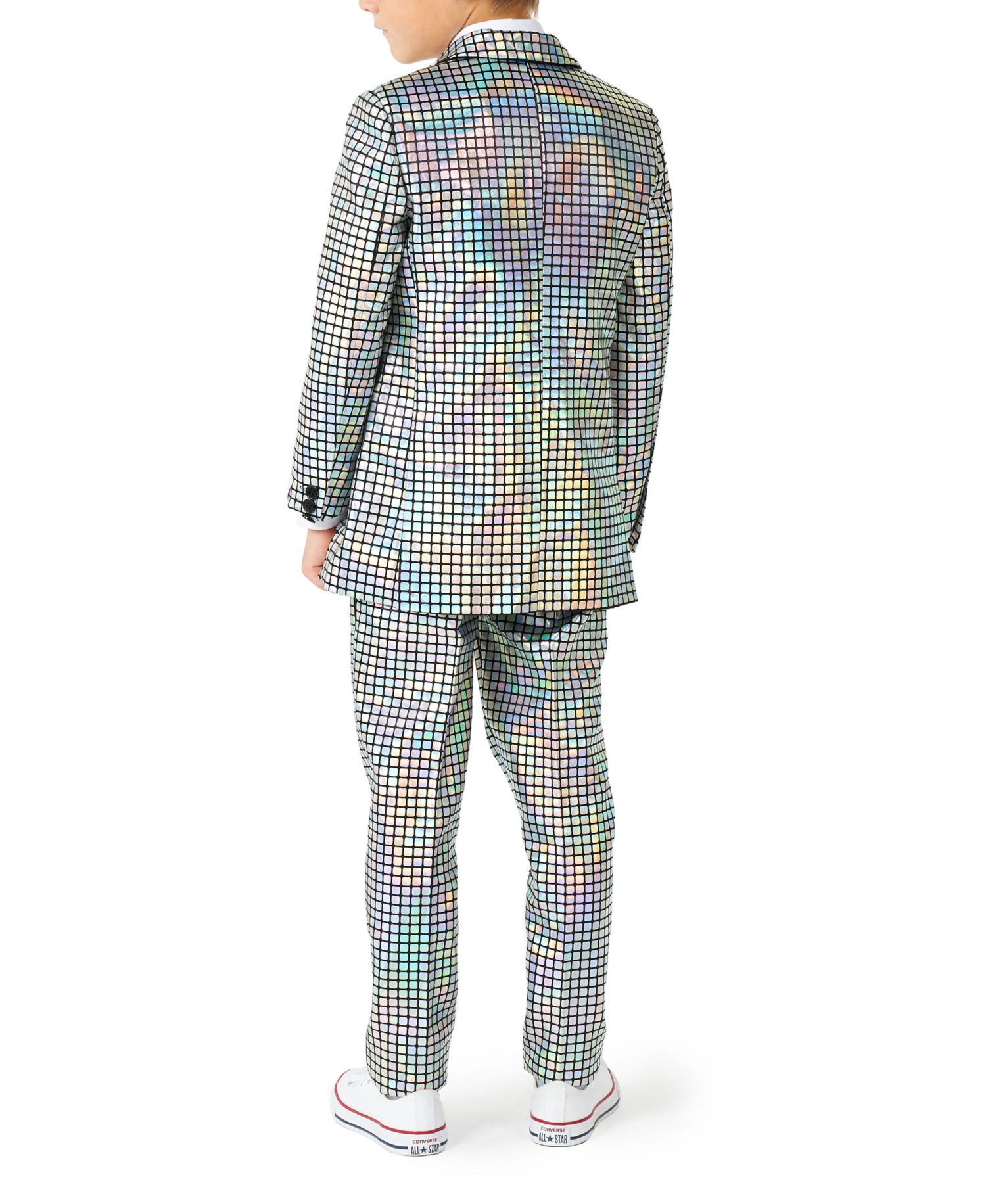 Toddler and Little Boys Metallic Disco Ball Party Suit, 3-Piece Set