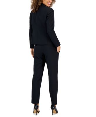 Women's Crepe One-Button Pantsuit, Regular & Petite Sizes