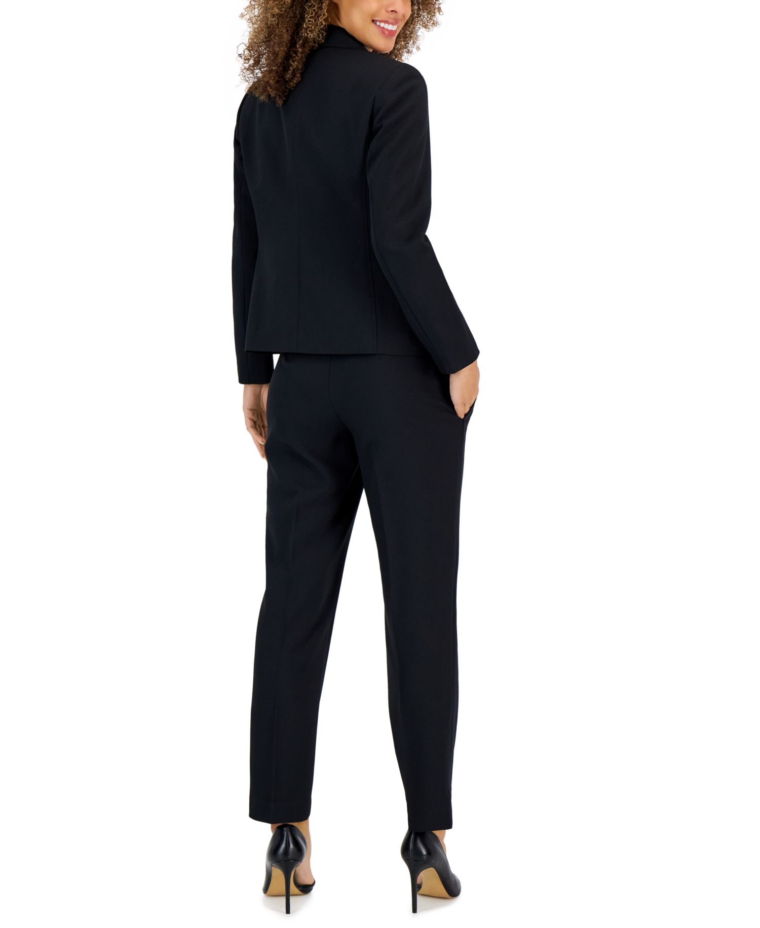 Women's Crepe One-Button 2 Piece Pantsuit