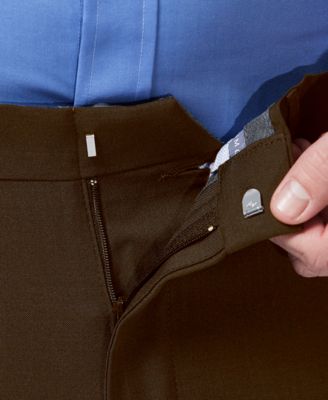 Men's Premium Comfort Stretch Classic-Fit Solid Flat Front Dress Pants