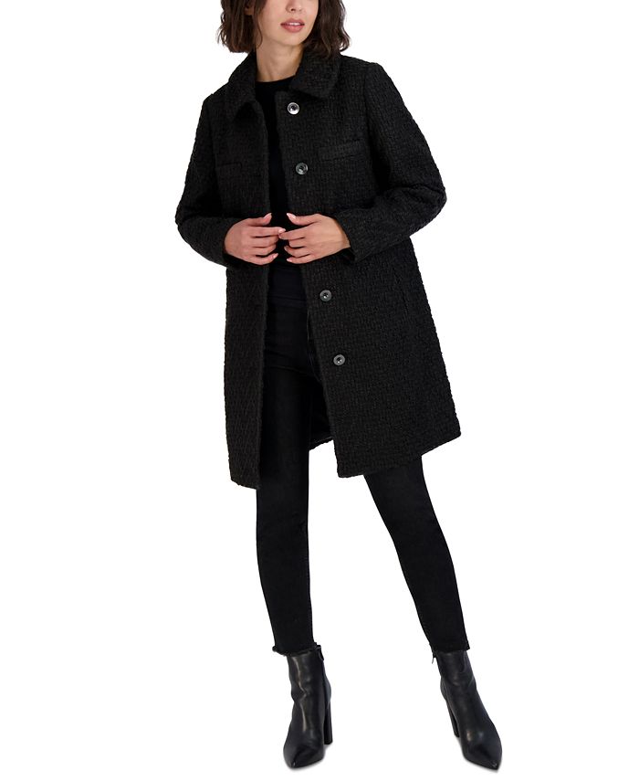 Laundry by Shelli Segal Women's ClubCollar Bouclé Coat Macy's