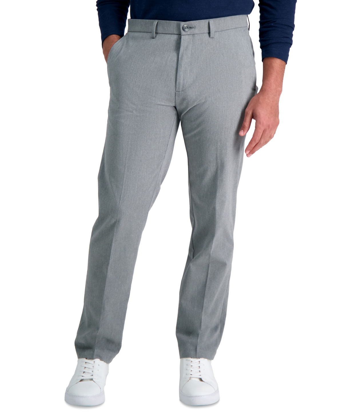 Haggar Men's Iron Free Premium Khaki Straight-Fit Flat-Front Pant