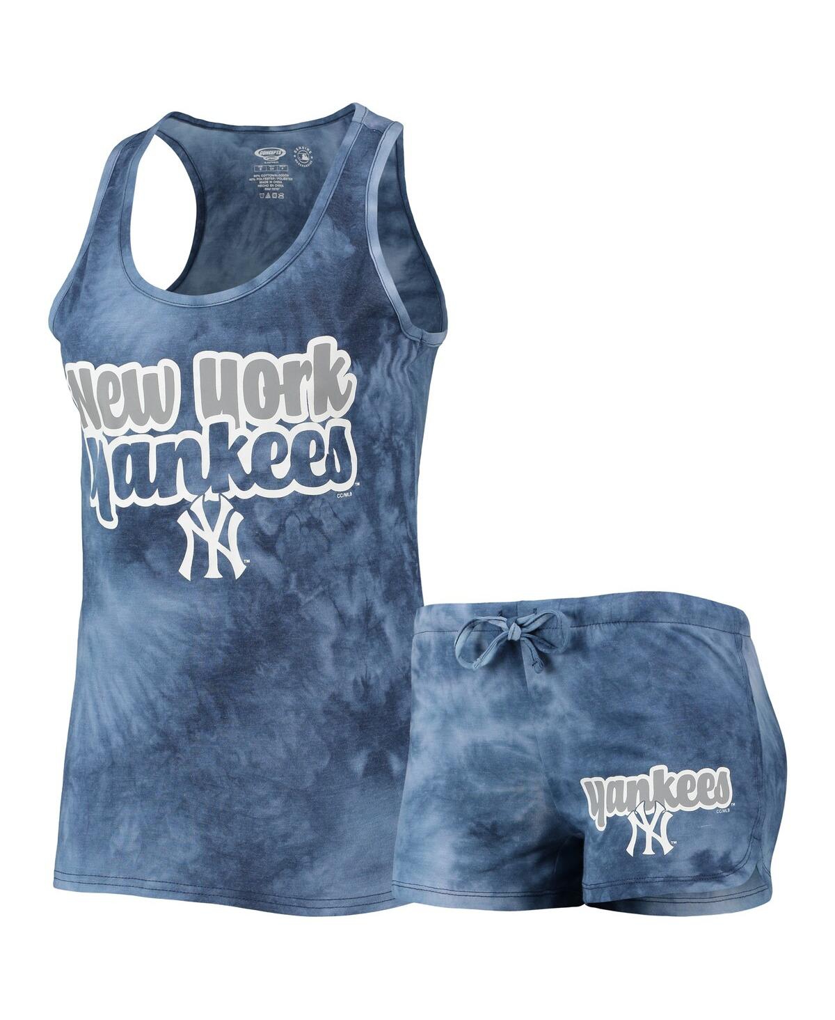 Shop Concepts Sport Women's  Navy New York Yankees Billboard Racerback Tank Top And Shorts Set
