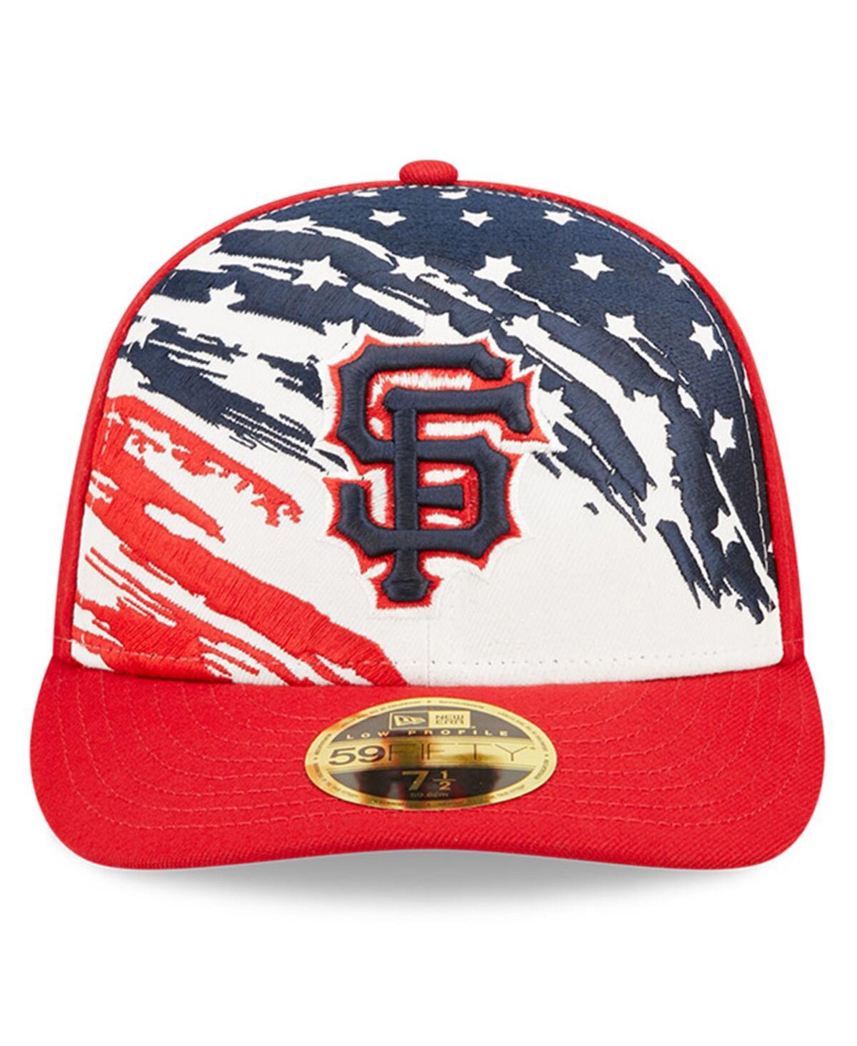 Shop New Era Men's  Red San Francisco Giants 2022 4th Of July Low Profile 59fifty Fitted Hat