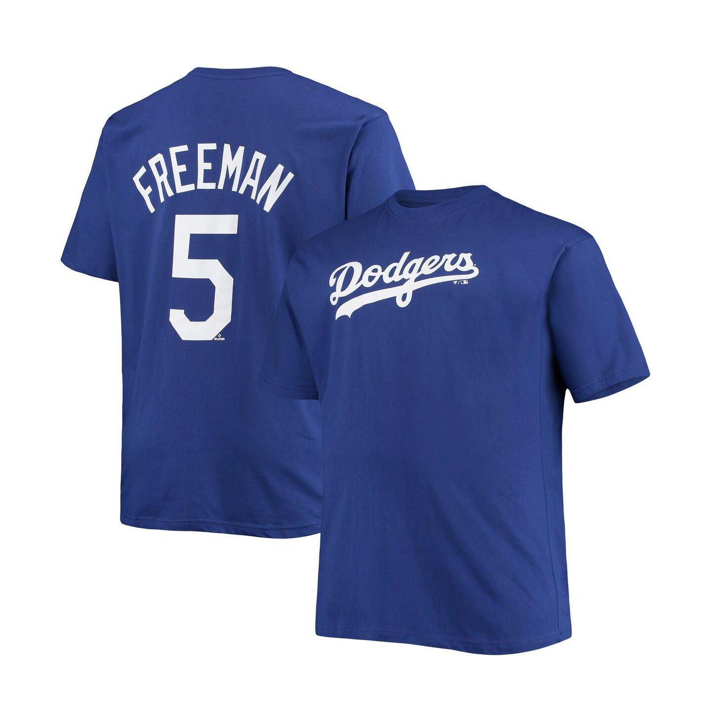 Мужская футболка Profile Freddie Freeman Royal Los Angeles Dodgers Big and Tall Name and Number — фото 1