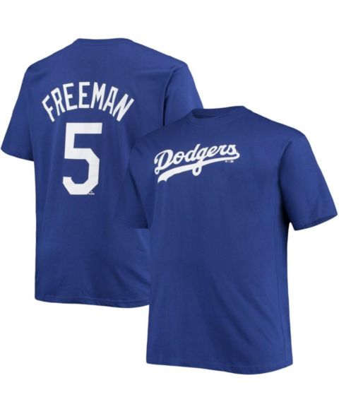 Мужская футболка Profile Freddie Freeman Royal Los Angeles Dodgers Big and Tall Name and Number