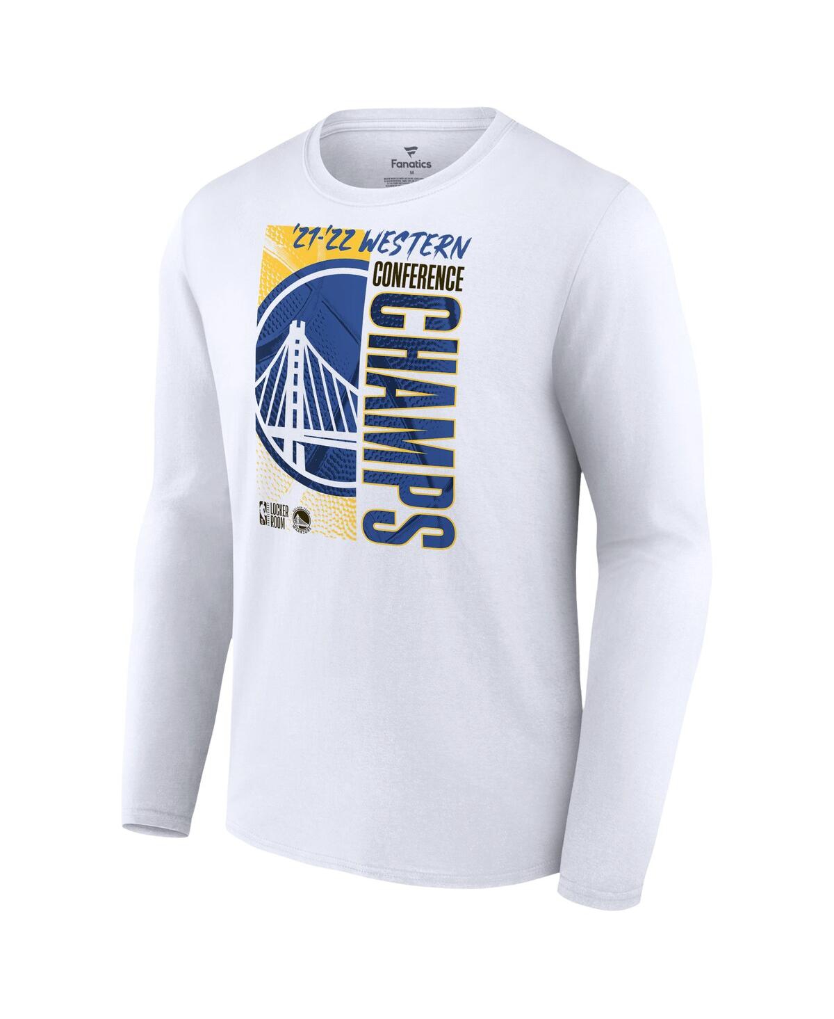 Men's FanaticsGolden State Warriors 2022 Western Conference Champions Locker Room Long Sleeve T-shirt - White