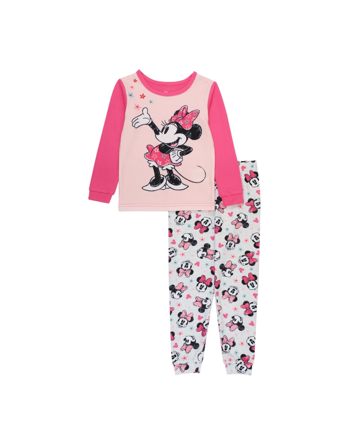 Ame Toddler Girls Minnie Mouse T-shirt And Pajama, 2 Piece Set In Multi