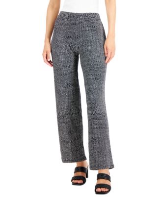 Alfani - Petite Printed Pull-On Pants