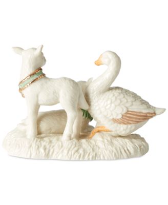 First Blessing Lambs & Goose Figurine