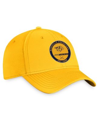 Men's Gold Nashville Predators Authentic Pro Training Camp Flex Hat