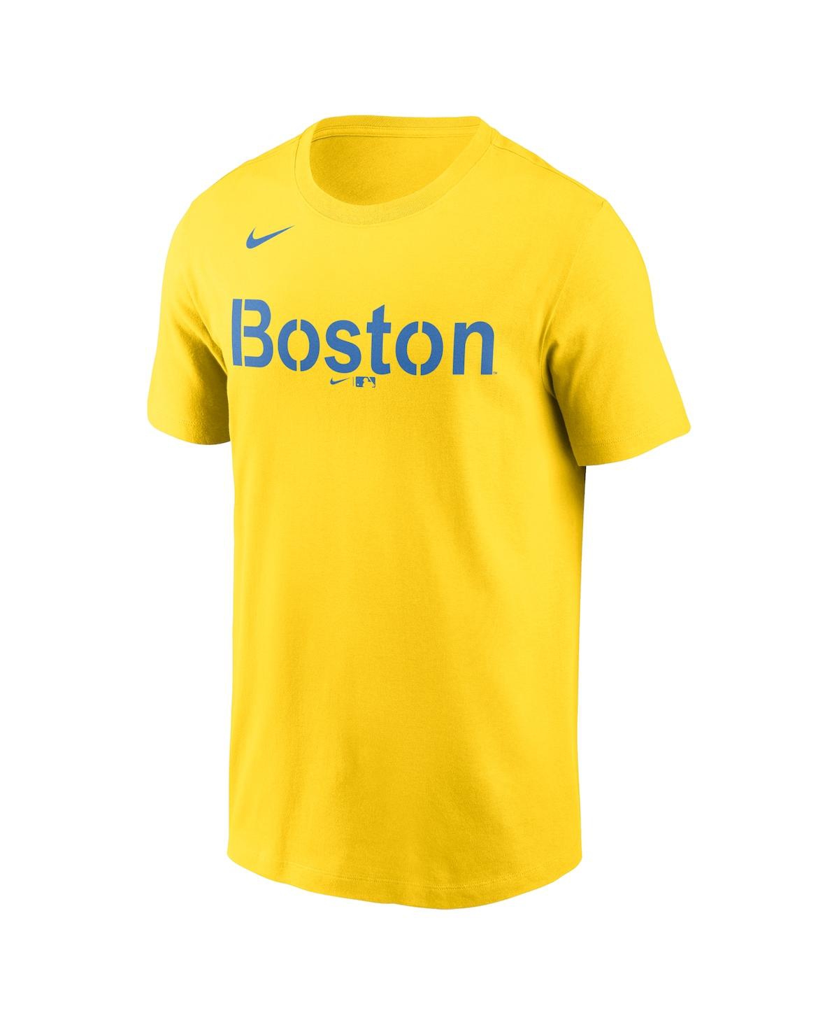 Men's Nike Enrique Hernandezand Light Blue Boston Red Sox City Connect Name & Number T-shirt - Gold, Light Blue