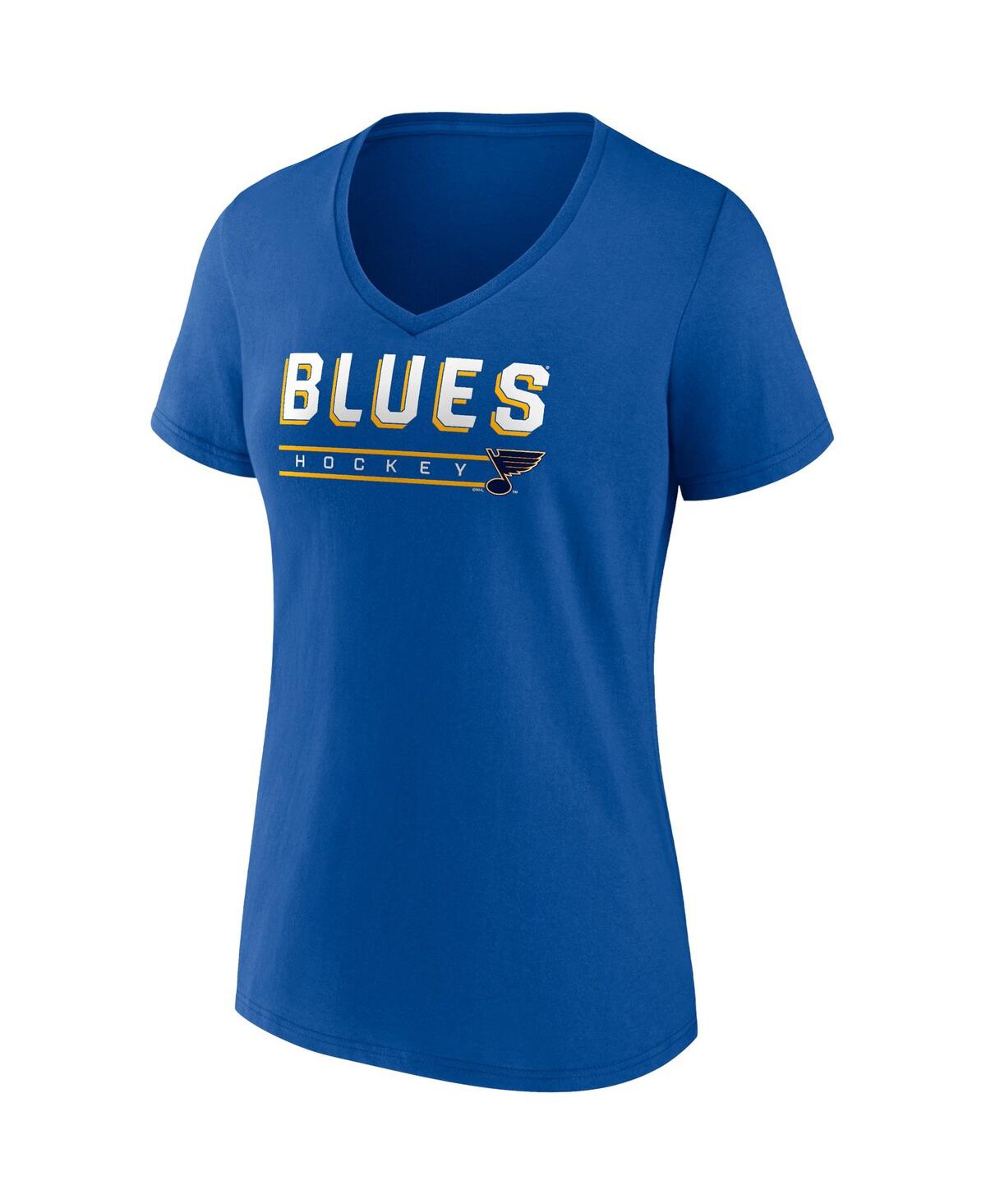 Fanatics Branded Blue/heathered Gray St. Louis Blues Parent 2-pack V-neck T-shirt Set In Blue,heathered Gray
