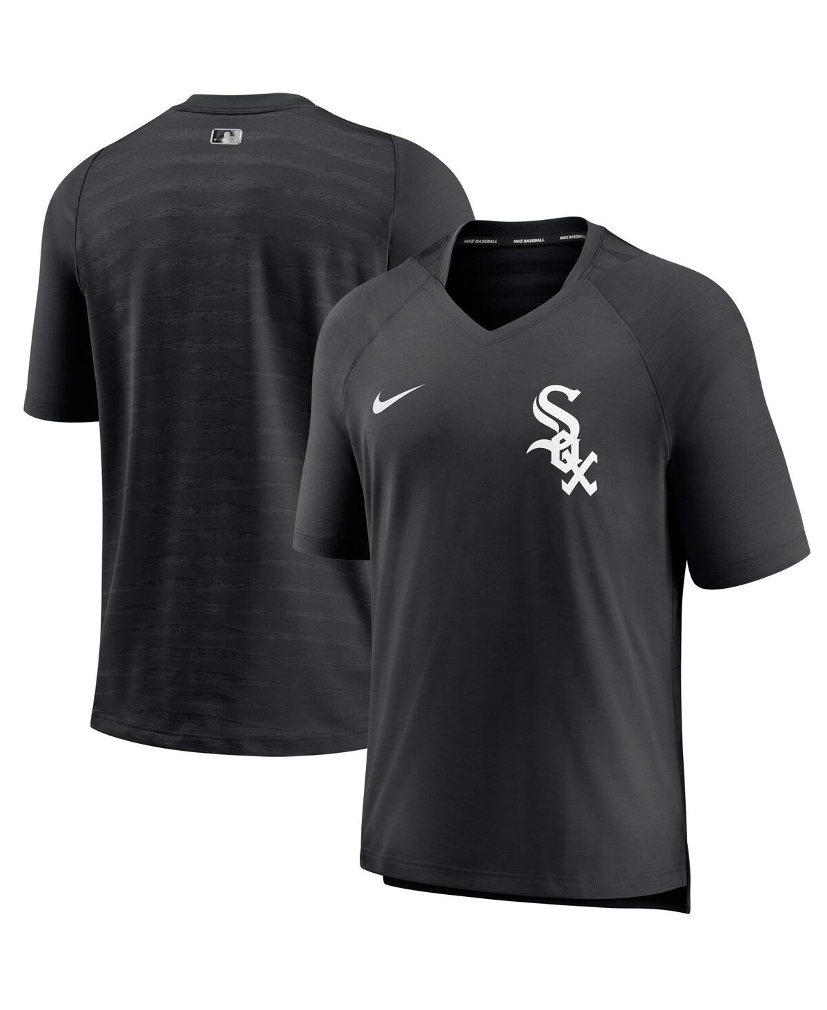 Shop Nike Men's  Black Chicago White Sox Authentic Collection Pregame Performance V-neck T-shirt