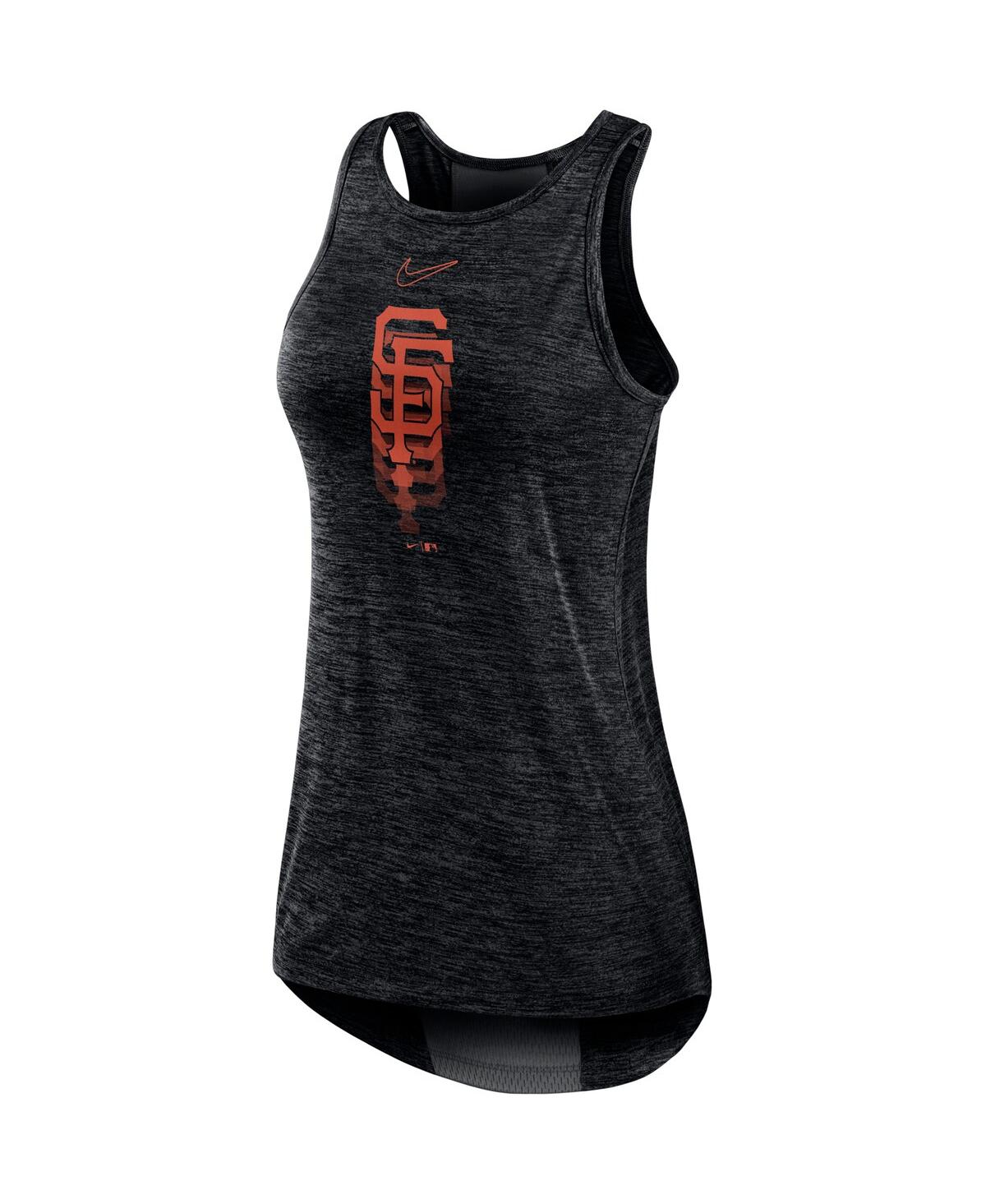 Women's NikeSan Francisco Giants Logo Fade High Neck Performance Tank Top - Black