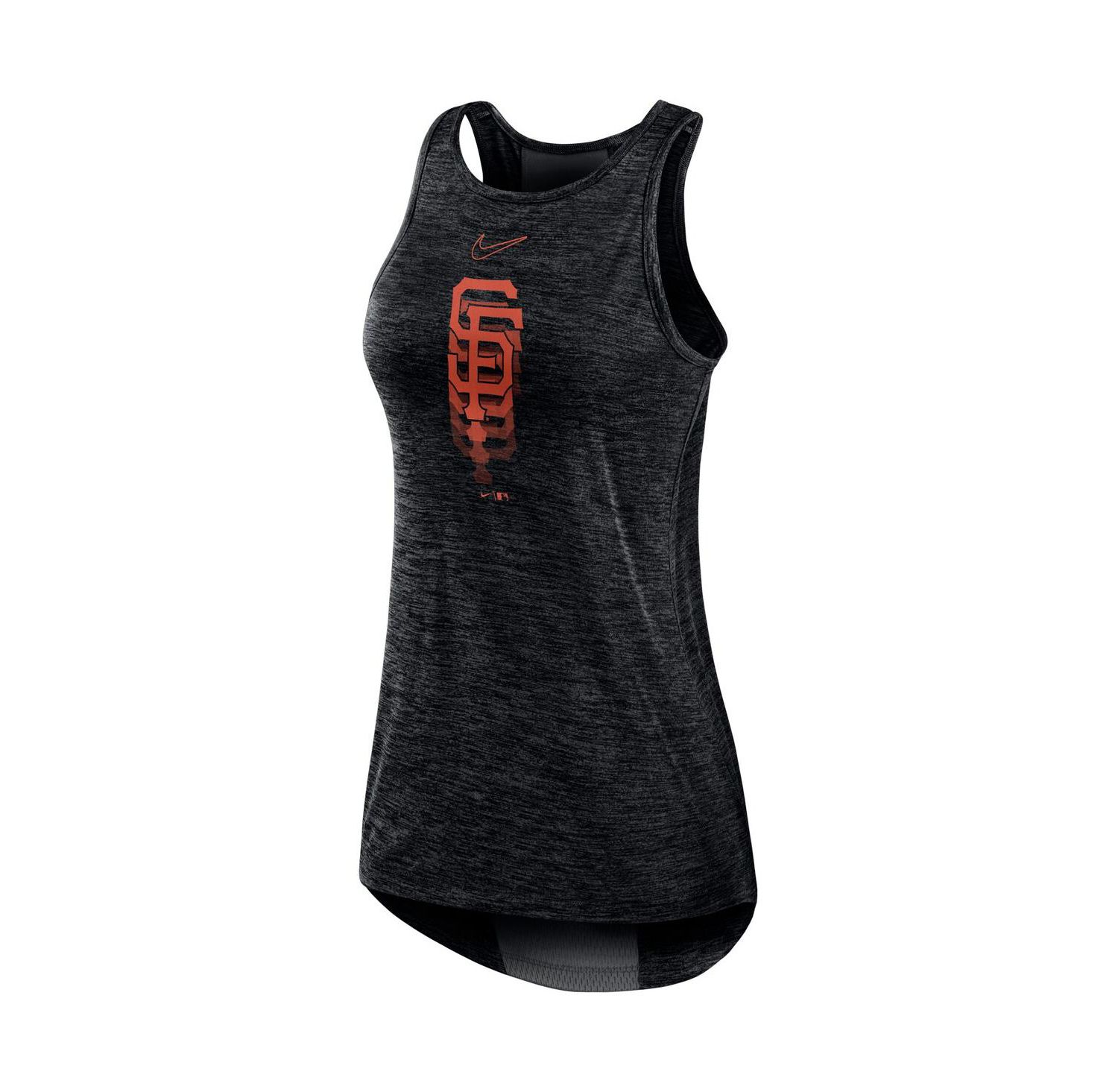 Women's Black San Francisco Giants Logo Fade High Neck Performance Tank Top
