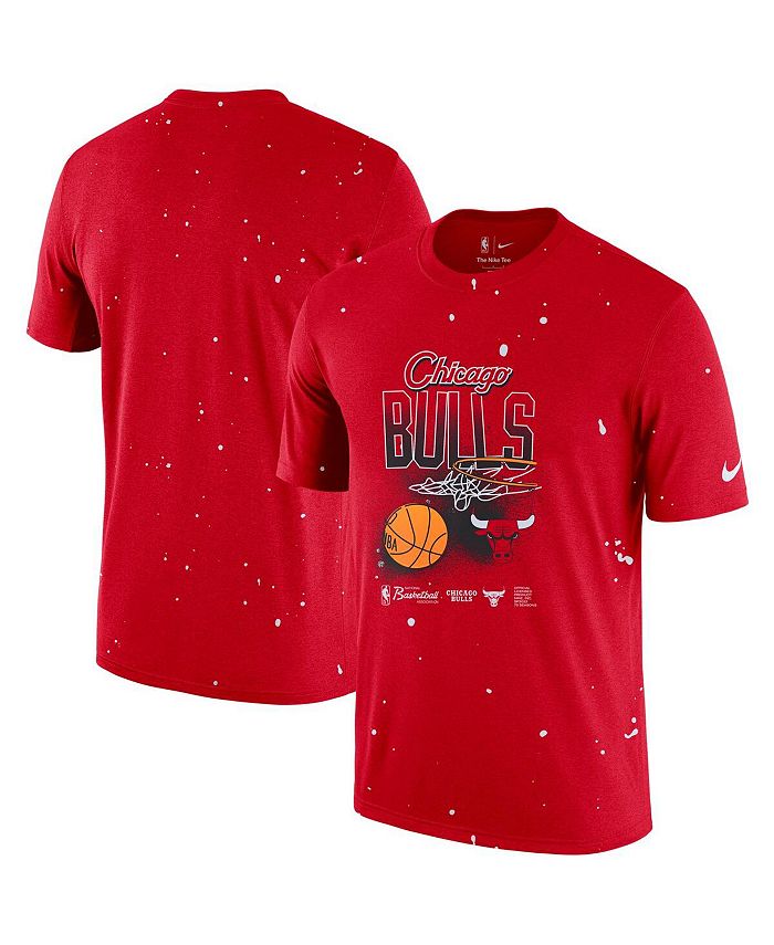 Nike Men's Red Chicago Bulls Courtside Splatter T-shirt & Reviews ...