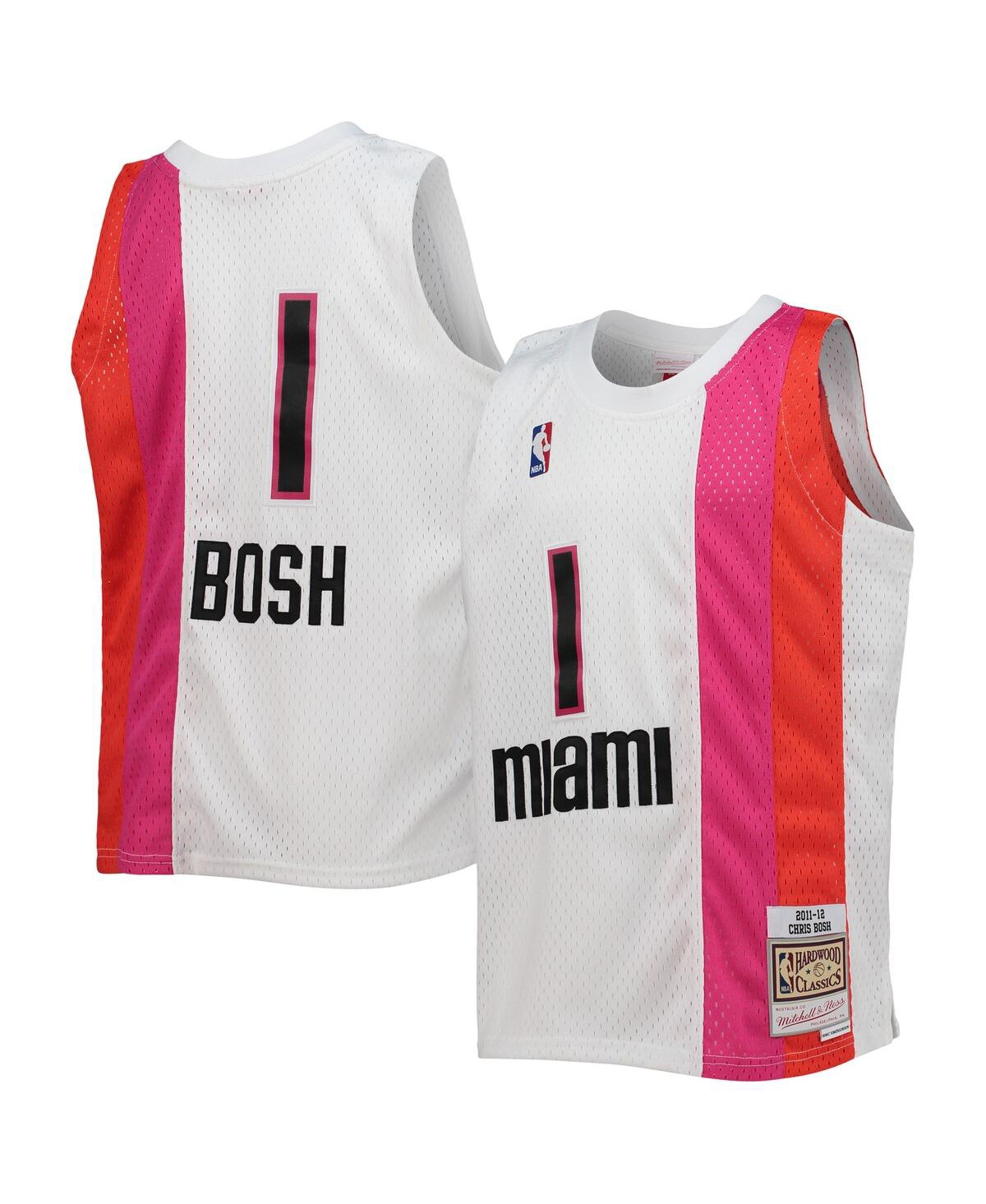 Big Boys Mitchell & Ness Chris BoshMiami Heat 2011-12 Hardwood Classics Swingman Jersey - White