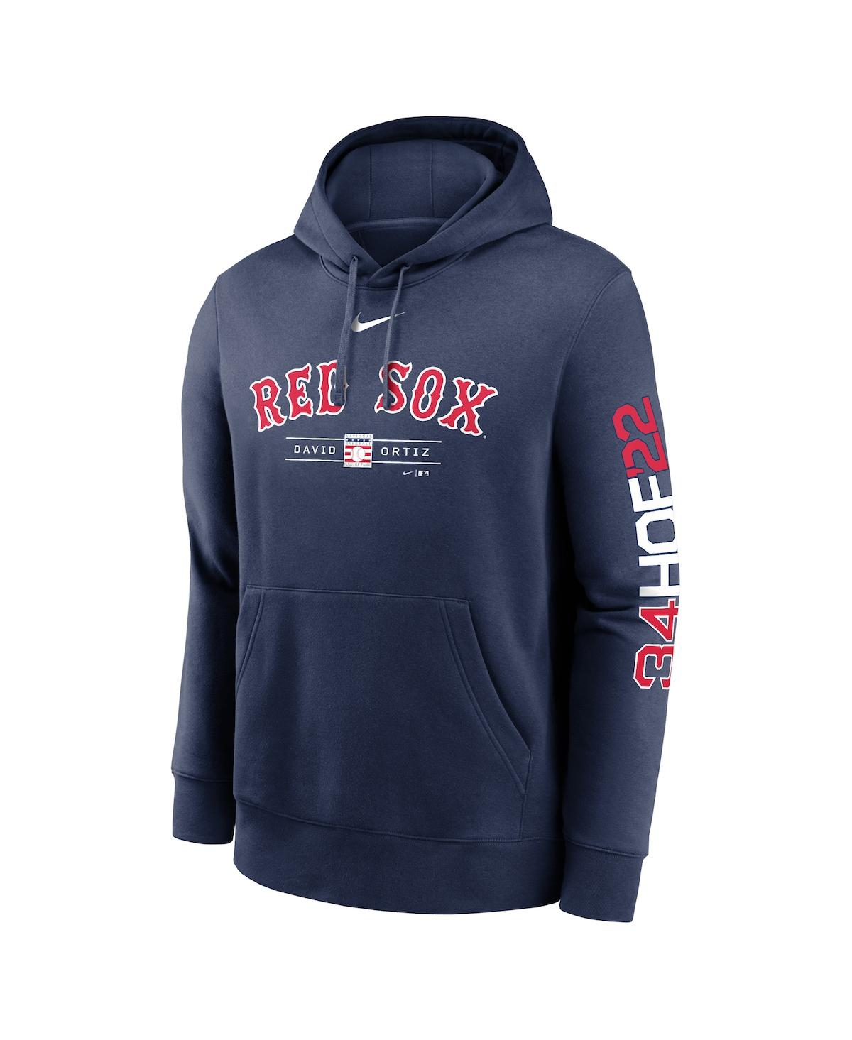 Men's Nike David OrtizBoston Red Sox 2022 Hall of Fame Inductee Pullover Hoodie - Navy