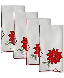 Butterfly Meadow Poinsettia Napkins, Set of 4