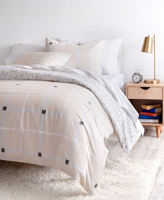 Martha Stewart Welspun Basics Ian Plaid 3Pc. Duvet Cover Set, Full