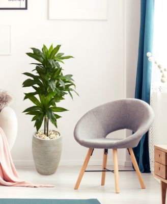 4' Dracaena Artificial Plant in Sand Colored Planter - Real Touch