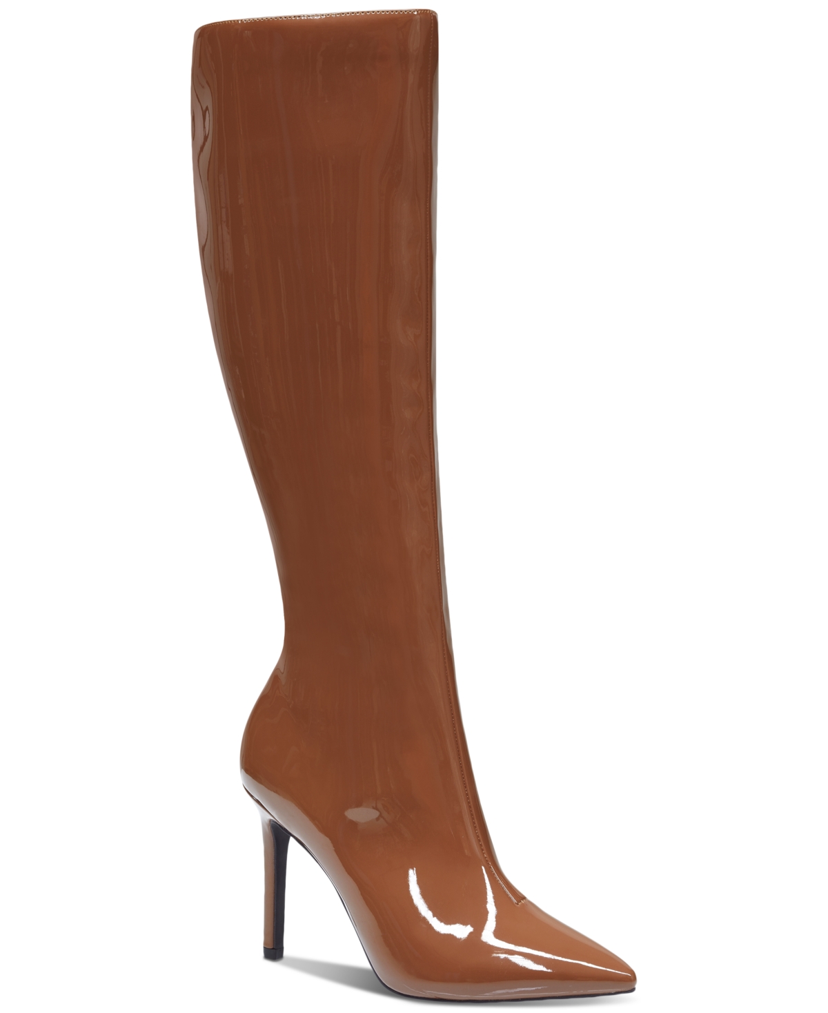 Inc International Concepts Women's Rajel Dress Boots, Created For Macy's Women's Shoes In Cognac Patent
