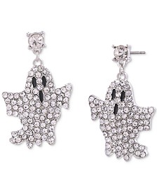 Silver-Tone Pavé Ghost Drop Earrings, Created for Macy's