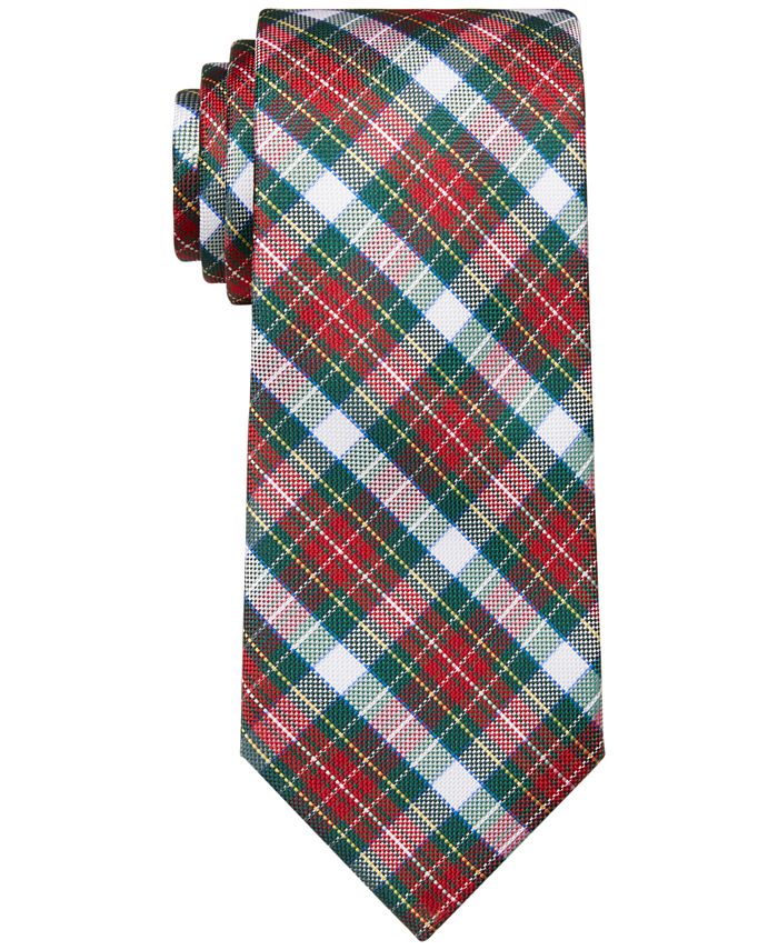 tommy hilfiger men's buffalo tartan tie