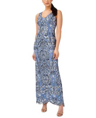 Adrianna Papell - Women's Sequined V-Neck Gown