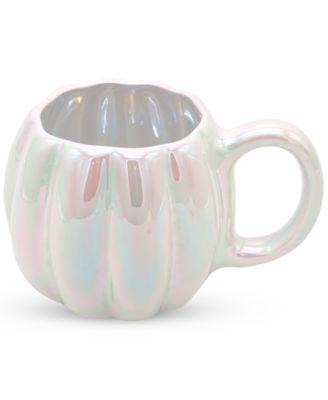 TMD Holdings - White Luster Pumpkin 3-D Ceramic Mug, Created for Macy's
